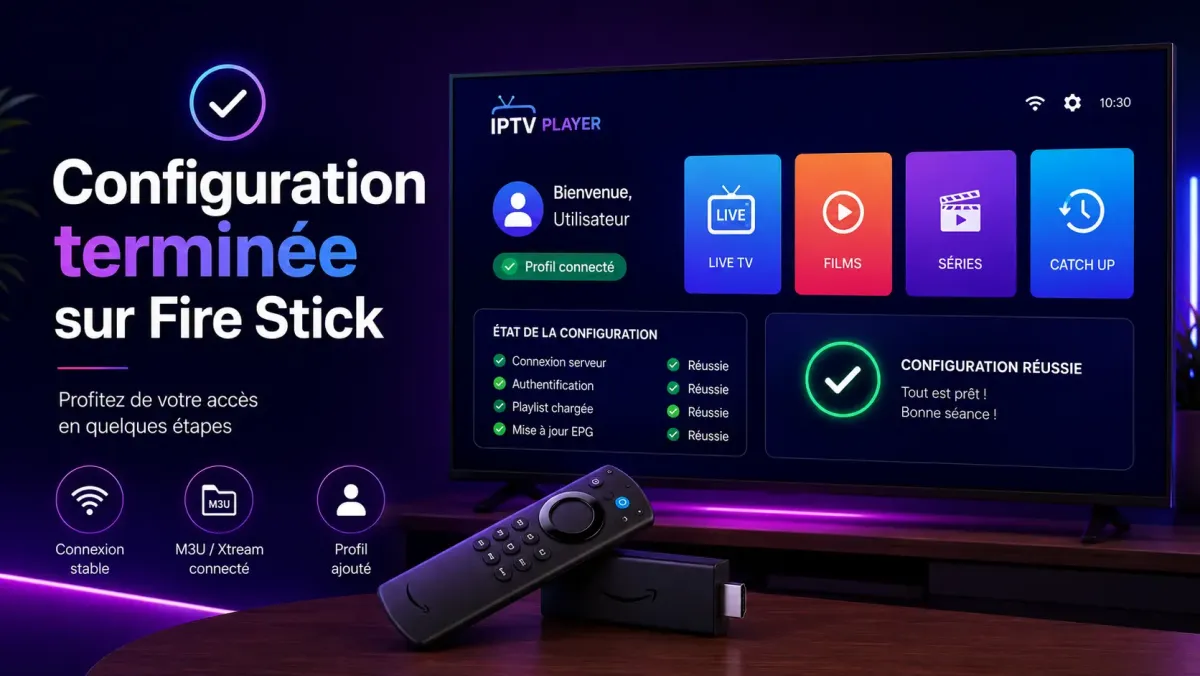 Configuration réussie sur Fire Stick