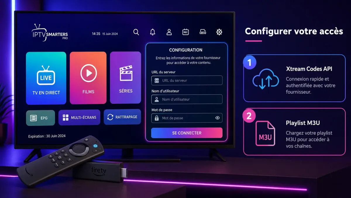 Comment configurer IPTV Smarters Pro sur firestick après l’installation